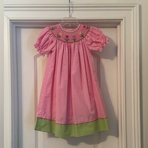 ANAVINI Smocked Gingham Dress Size 2T